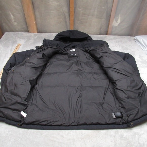 North Face Down Jacket Mens Medium Black Sierra Puffer Wind Rain Winter Rugged - Picture 5 of 13